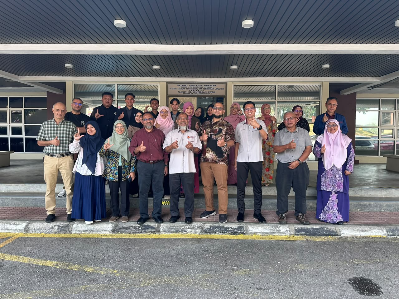 FKA and Universitas Negeri Malang delegation at the Faculty of Civil Engineering, UTM Johor Bahru, during the AI-powered inbound mobility programme, 18-24 October 2026